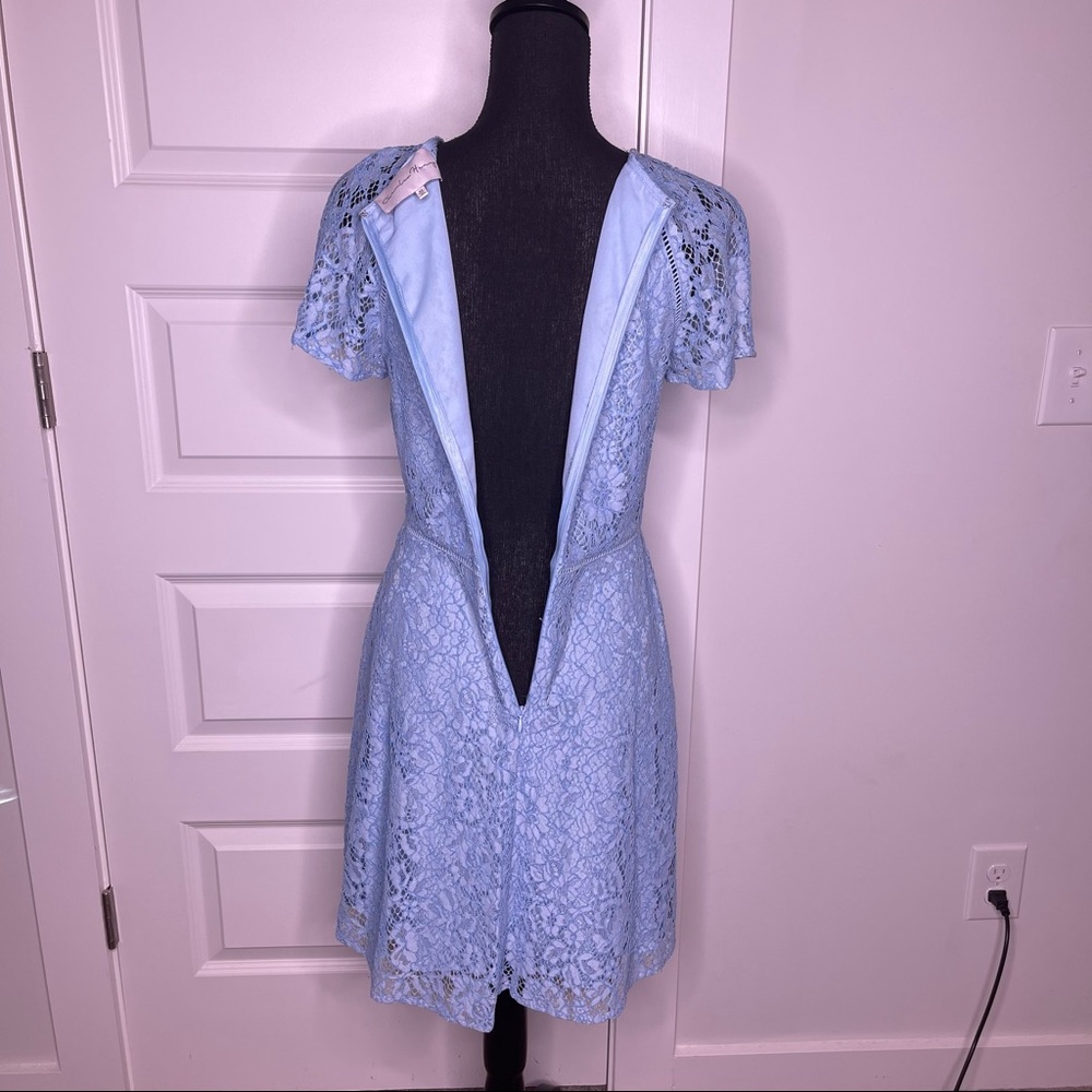 Charles Henry Reglan Sleeve Lace Dress Periwinkle Blue Women's Size Medium - Picture 5 of 8